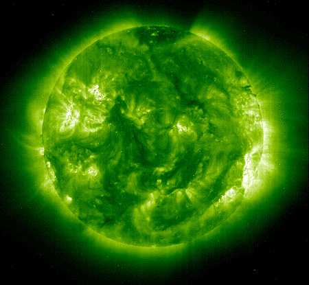 Extreme Ultra-violet Image from SOHO - 8.Oct.01