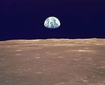 Earthrise from the Moon - NASA - click for biosphere
