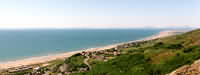 View from mountain of coastline to the north of Barmouth - full size view =27K